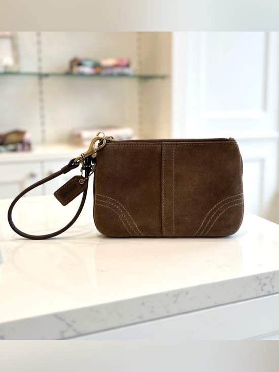 Coach Handbags - Vintage Suede Coach Wristlet